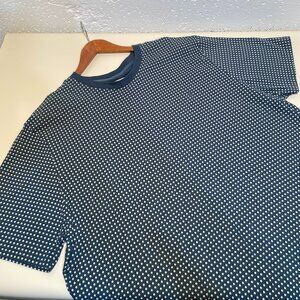 Calvin Klein Men's Dot Grid Print Short Sleeve Smooth Cotton Tee